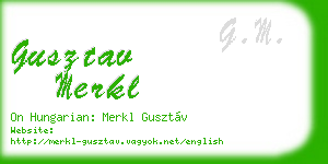 gusztav merkl business card