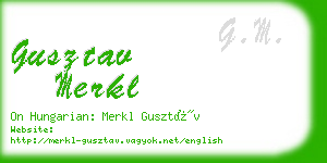 gusztav merkl business card